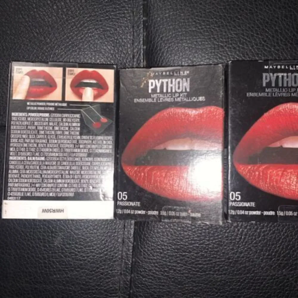 Maybelline Lip Studio Python Metallic Lip Kit, #05 Passionate, Lot Of 3